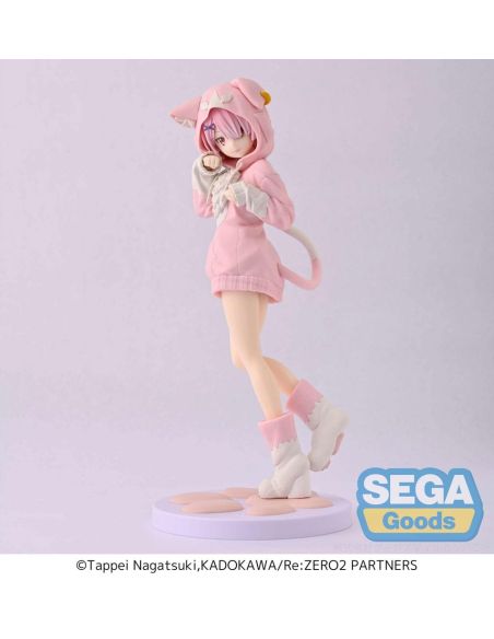 Figura Re:Zero Starting Life in Another World Estatua Luminasta PVC Ram Mofumofu Pack 21 cm