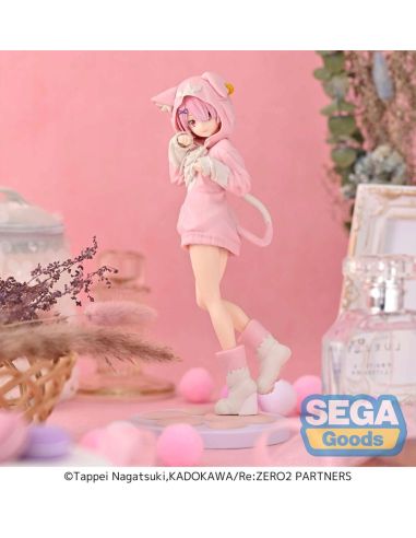 Figura Re:Zero Starting Life in Another World Estatua Luminasta PVC Ram Mofumofu Pack 21 cm