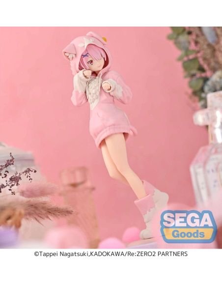 Figura Re:Zero Starting Life in Another World Estatua Luminasta PVC Ram Mofumofu Pack 21 cm