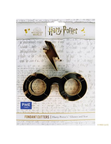 Cortador de fondant y galletas Gafas y cicatiz de Harry Potter grande