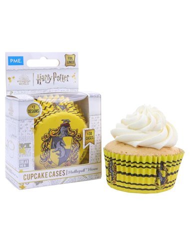 Pack 30 cápsulas de papel Escudo de Hufflepuff 3 x 5,2 cm