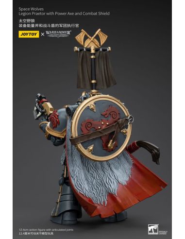 Figura 1/18 Space Wolves Legion Praetor with Power Axe and Combat Shield 12 cm Warhammer The Horus Heresy