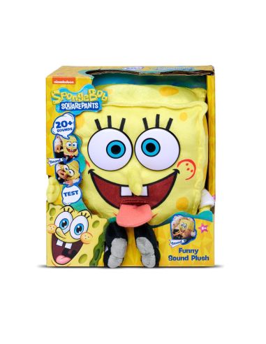 Peluche con Sonido Bob Esponja 30cm - Bob Esponja