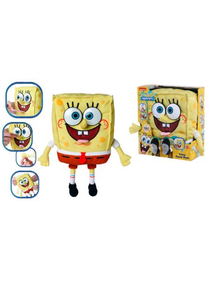 Peluche con Sonido Bob Esponja 30cm - Bob Esponja