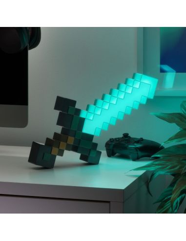 Lámpara Espada de Diamante 40 cm - Minecraft