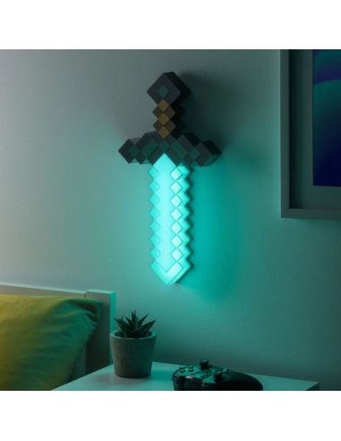 Lámpara Espada de Diamante 40 cm - Minecraft