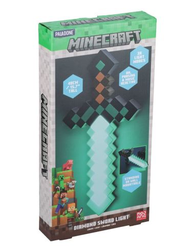Lámpara Espada de Diamante 40 cm - Minecraft