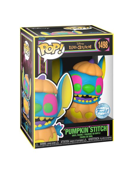 Figura Stitch Blacklight Pumpkin POP! 9cm - Lilo & Stitch Disney Vinyl