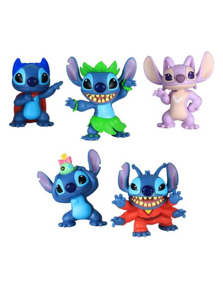 Pack de 5 Minifiguras Stitch Collectible Figure Set 7 cm - Lilo & Stitch