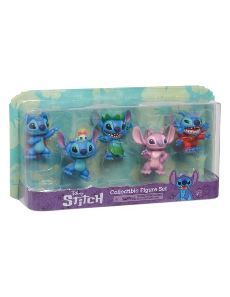 Pack de 5 Minifiguras Stitch Collectible Figure Set 7 cm - Lilo & Stitch