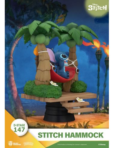 Diorama Stitch en la Hamaca D-Stage 13cm - Lilo & Stitch