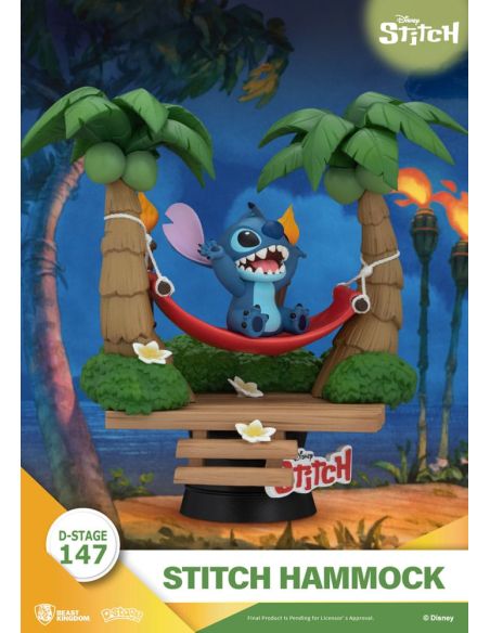 Diorama Stitch en la Hamaca D-Stage 13cm - Lilo & Stitch