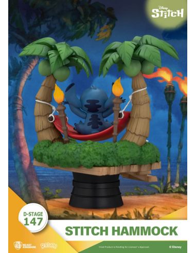 Diorama Stitch en la Hamaca D-Stage 13cm - Lilo & Stitch