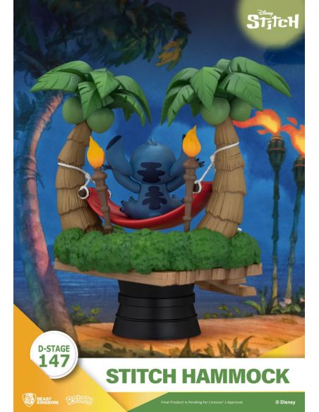 Diorama Stitch en la Hamaca D-Stage 13cm - Lilo & Stitch