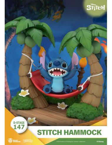 Diorama Stitch en la Hamaca D-Stage 13cm - Lilo & Stitch