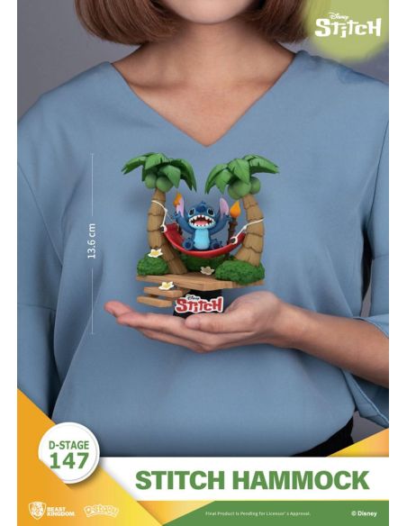 Diorama Stitch en la Hamaca D-Stage 13cm - Lilo & Stitch