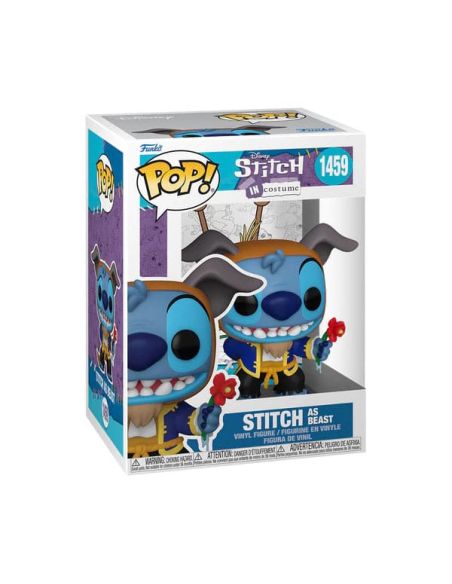 Figura Stitch disfrazado de Bestia POP! & Buddy Vinilo 9 cm - Lilo & Stitch