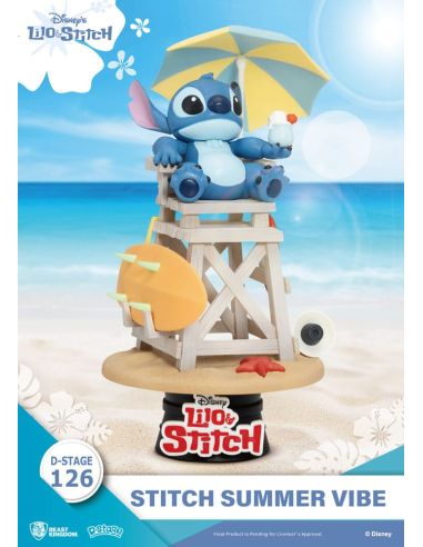 Diorama Stitch Summer Vibe D-Stage 16cm - Disney Lilo & Stitch