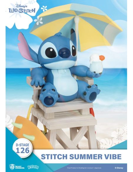 Diorama Stitch Summer Vibe D-Stage 16cm - Disney Lilo & Stitch