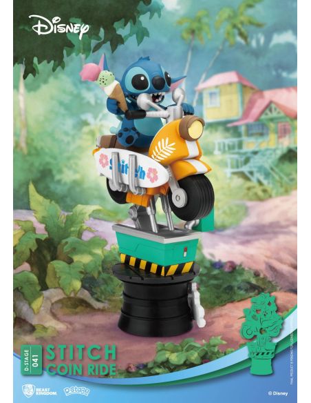 Diorama Stitch Coin Ride D-Stage 16cm - Disney