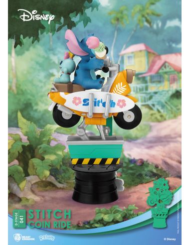 Diorama Stitch Coin Ride D-Stage 16cm - Disney