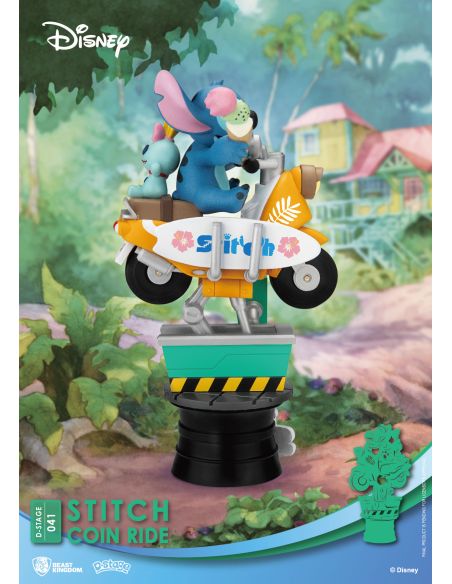 Diorama Stitch Coin Ride D-Stage 16cm - Disney