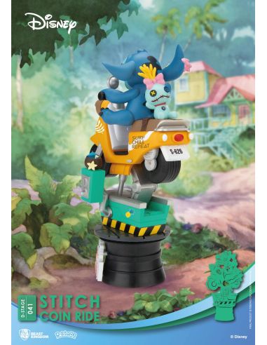 Diorama Stitch Coin Ride D-Stage 16cm - Disney