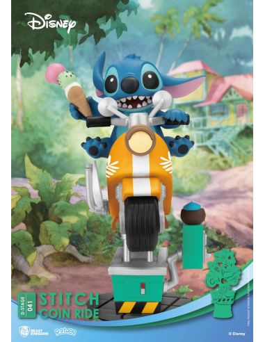Diorama Stitch Coin Ride D-Stage 16cm - Disney