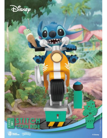 Diorama Stitch Coin Ride D-Stage 16cm - Disney