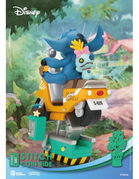 Diorama Stitch Coin Ride D-Stage 16cm - Disney
