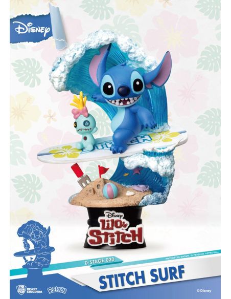 Diorama Stitch Surf D-Stage 15cm - Disney Summer Series