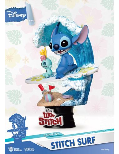 Diorama Stitch Surf D-Stage 15cm - Disney Summer Series