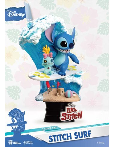 Diorama Stitch Surf D-Stage 15cm - Disney Summer Series