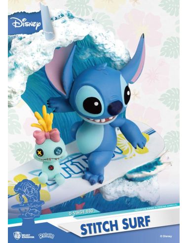 Diorama Stitch Surf D-Stage 15cm - Disney Summer Series