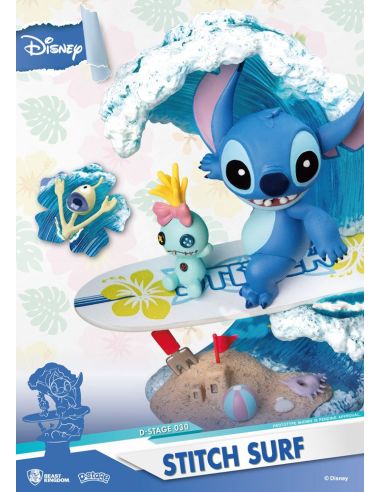 Diorama Stitch Surf D-Stage 15cm - Disney Summer Series