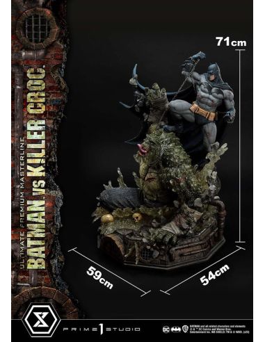 Estatua Batman Versus Killer Croc Ultimate Premium Masterline 71 cm - Batman