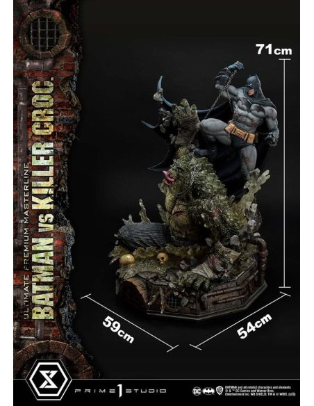 Estatua Batman Versus Killer Croc Ultimate Premium Masterline 71 cm - Batman