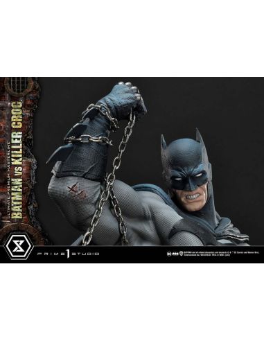 Estatua Batman Versus Killer Croc Ultimate Premium Masterline 71 cm - Batman
