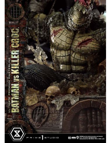 Estatua Batman Versus Killer Croc Ultimate Premium Masterline 71 cm - Batman