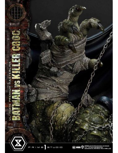 Estatua Batman Versus Killer Croc Ultimate Premium Masterline 71 cm - Batman