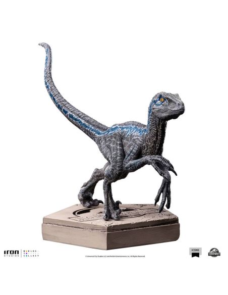 Estatua Velociraptor Blue 9 cm - Jurassic World Icons