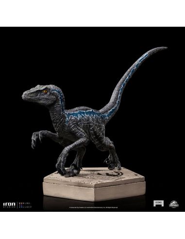 Estatua Velociraptor Blue 9 cm - Jurassic World Icons