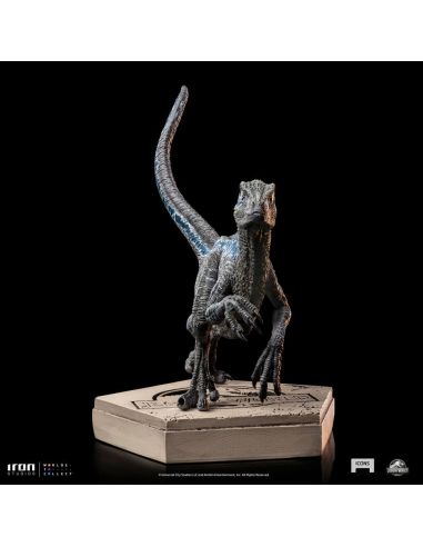 Estatua Velociraptor Blue 9 cm - Jurassic World Icons