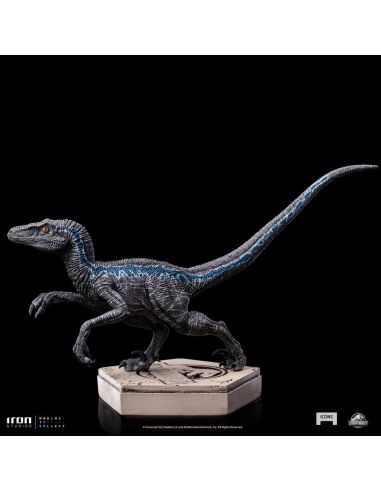 Estatua Velociraptor Blue 9 cm - Jurassic World Icons