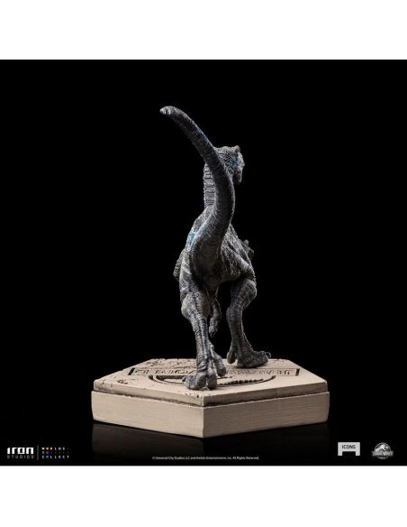 Estatua Velociraptor Blue 9 cm - Jurassic World Icons