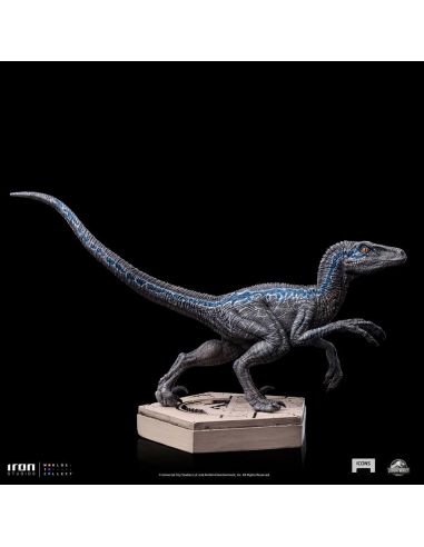 Estatua Velociraptor Blue 9 cm - Jurassic World Icons