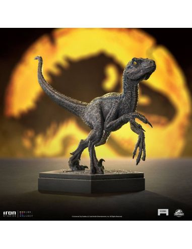 Estatua Velociraptor Blue 9 cm - Jurassic World Icons