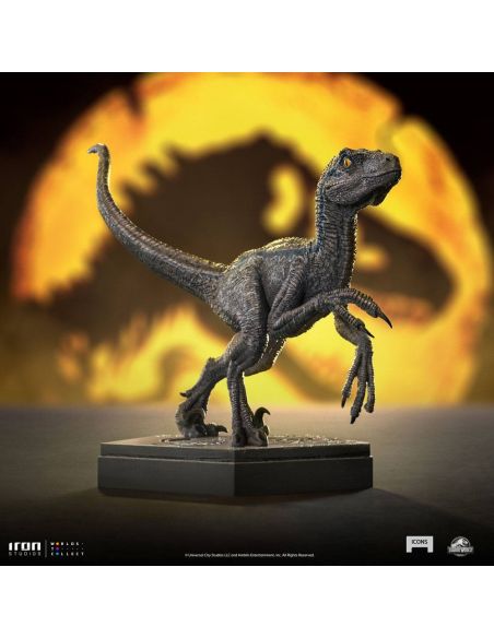Estatua Velociraptor Blue 9 cm - Jurassic World Icons