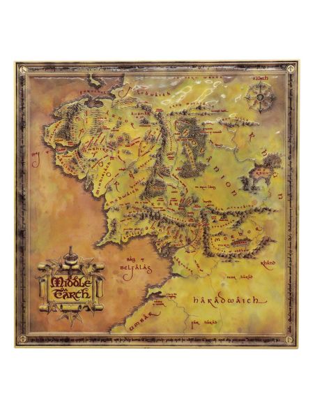 Réplica Mapa Tierra Media 15 x 15 cm Limited Edition - El Señor de los Anillos