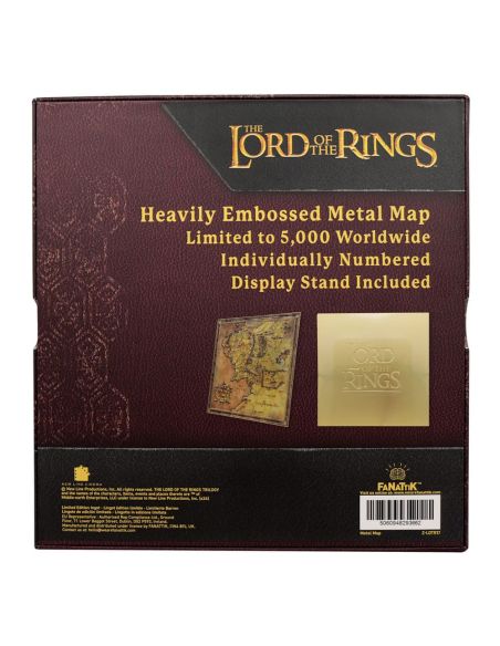 Réplica Mapa Tierra Media 15 x 15 cm Limited Edition - El Señor de los Anillos